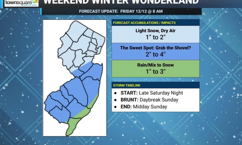 NJ gets even colder, with light to moderate snow this weekend