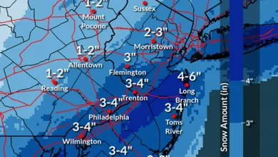 NJ snow forecast: 4+ inches expected in parts of Jersey Shore