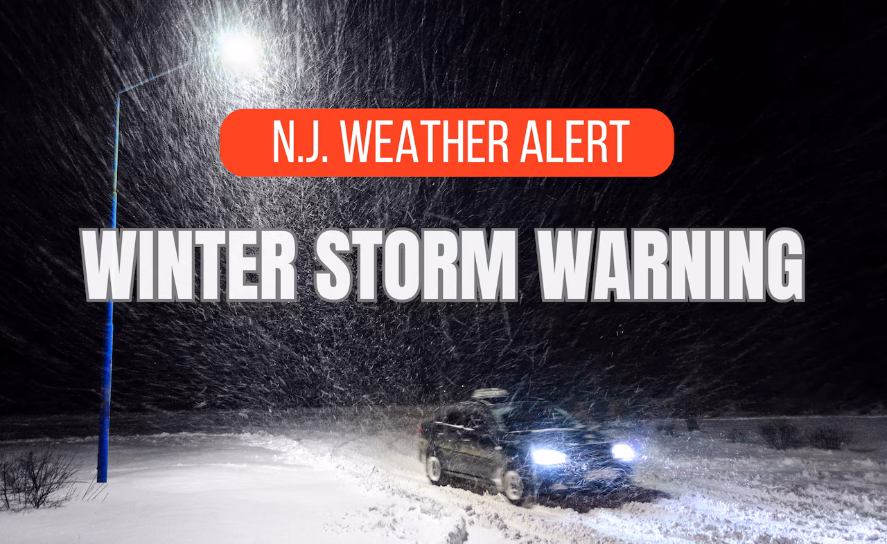N.J. weather: Winter storm warning issued for 3 counties expecting most snow