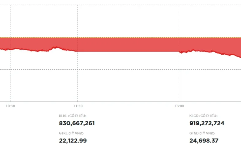 Nhà đầu tư bán ra mạnh hơn, thị trường tiếp tục giảm trong phiên ngày 12/12