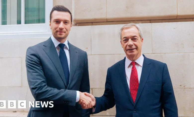 Nigel Farage meets French far-right leader Bardella in London
