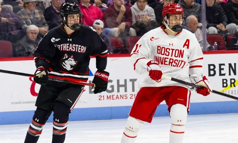 No. 20 Terriers Head to No. 11 Northeastern Saturday for Final Game at Matthews Arena