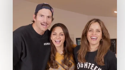 Noa Tishby Welcomes Mila Kunis And Ashton Kutcher For Hanukkah Candle Lighting