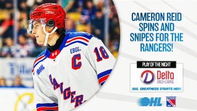 OHL Play of the Night: Cameron Reid spin cycle snipe