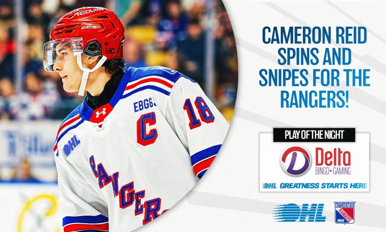 OHL Play of the Night: Cameron Reid spin cycle snipe