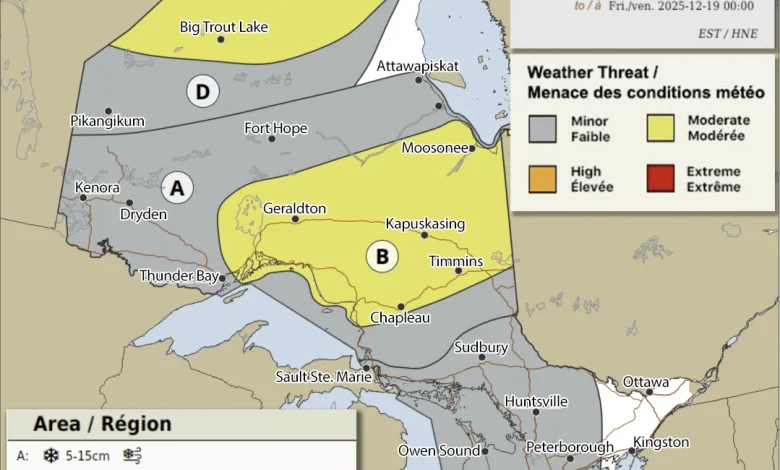 ONTARIO: Environment Canada Forecasting Snow, Flash Freezing, Heavy Rain, Strong Winds and Extreme Cold This Week