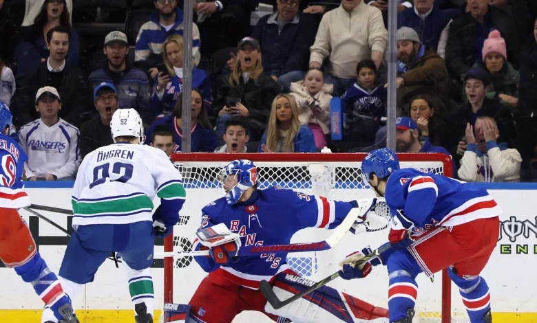 Ohgren's first goal with the Canucks