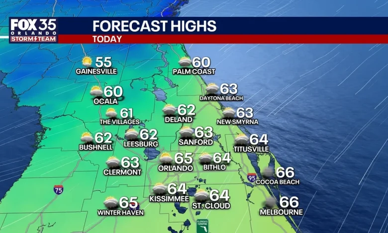 Orlando weather: Cold front brings chilly temperatures to Central Florida