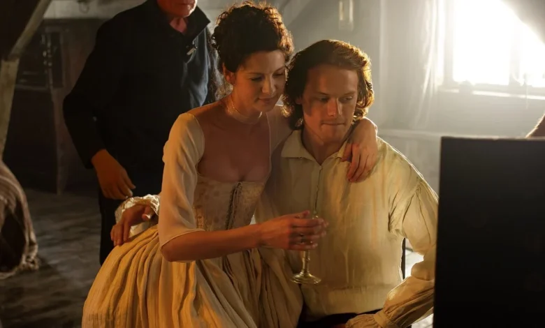 Outlander Shares Never-Before-Seen Behind-the-Scenes Photos from Iconic Wedding Episode