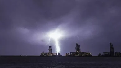 Over 1,400 lightning strikes recorded in just four hours as Storm Emilia intensifies