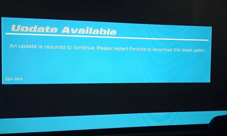 PS5 owners report Fortnite stuck on ‘update available’ screen