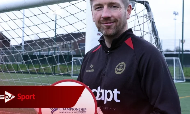 Partick Thistle boss Mark Wilson named Championship Manager of the Month