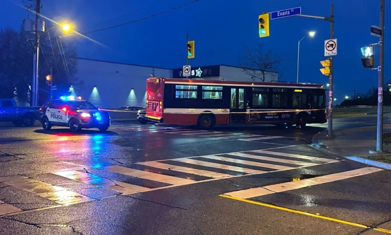 Pedestrian struck by TTC bus near Sherway Gardens in Etobicoke