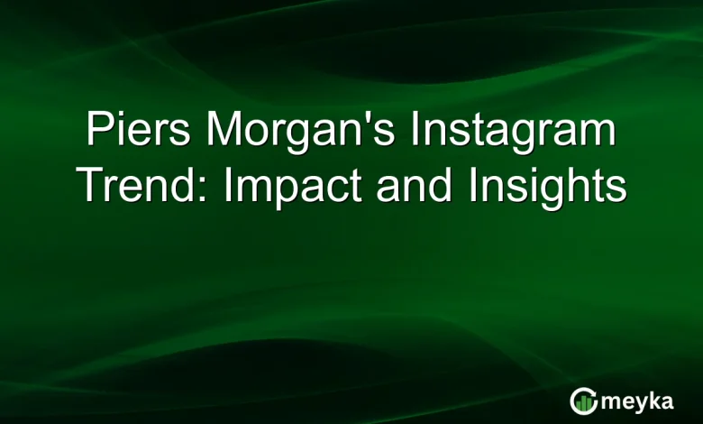 Piers Morgan's Instagram Trend: Impact and Insights
