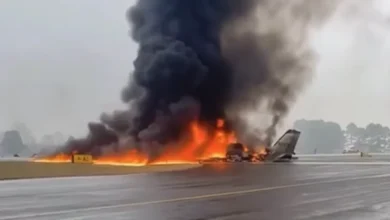 Plane owned by NASCAR driver crashes while landing at Statesville Regional Airport