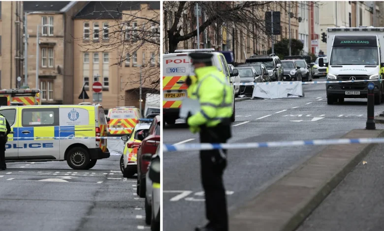 Police race to Glasgow street amid ongoing incident as area taped off