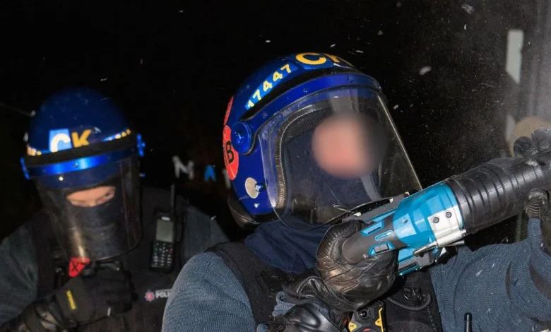 Police storm restaurant and homes at dawn with two businessmen arrested after 'pizza box' tips