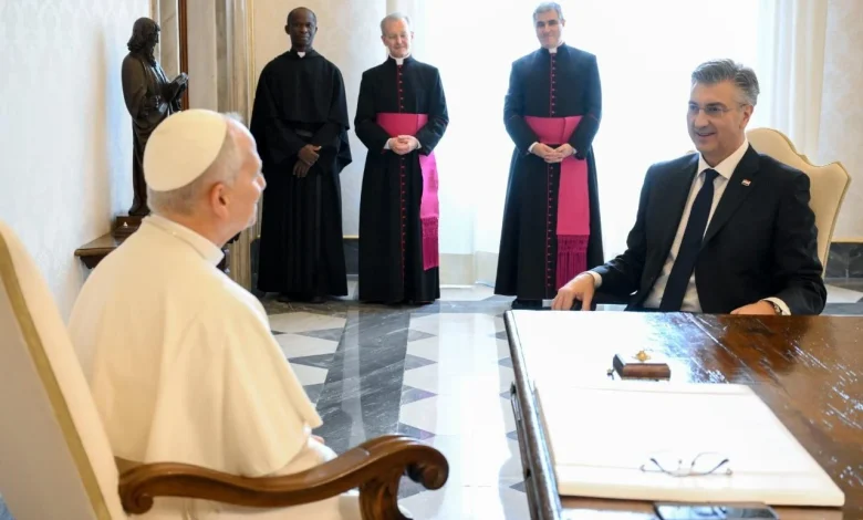 Pope receives Croatian Prime Minister Andrej Plenković