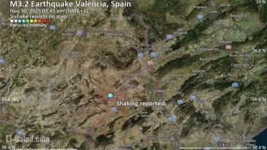 Possible Earthquake Shakes Near Elda, Valencia Moments Ago