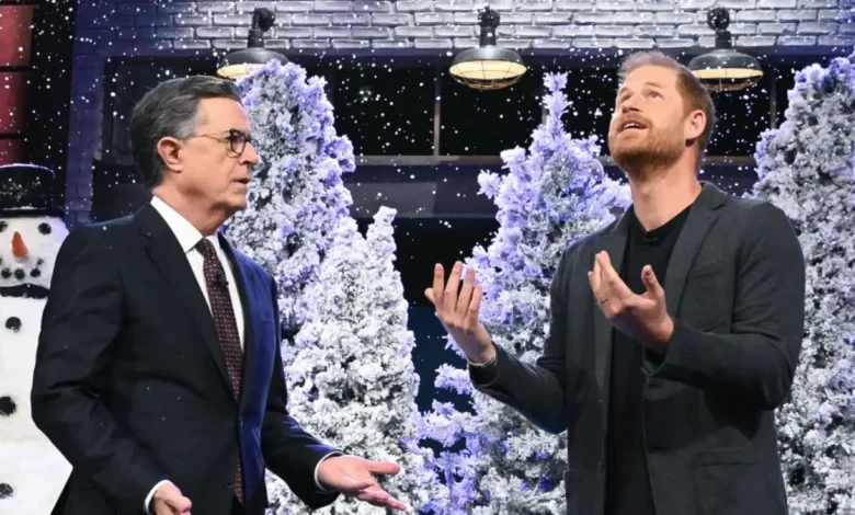 Prince Harry takes jab at Trump on Colbert – 'I heard you elected a king'