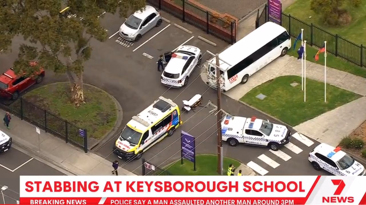 Principal stabbed at Melbourne school