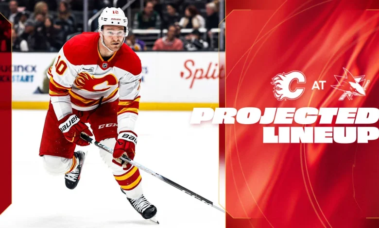 Projected Lineup - Flames @ Sharks