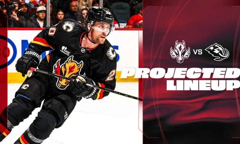 Projected Lineup - Flames vs. Mammoth