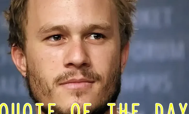 Quote of the Day by Heath Ledger: ‘I don't have a technique, I've never been a believer in having one…’