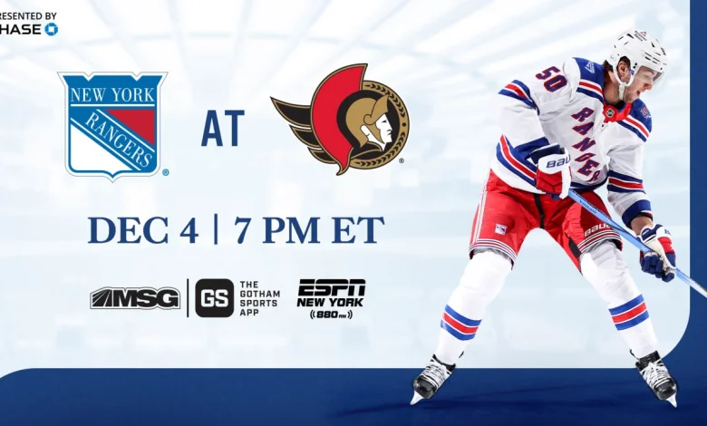 Rangers at Senators: Pregame Notes