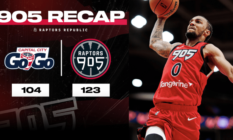 Raptors 905 grind down Capital City Go-Go, move one step closer to history