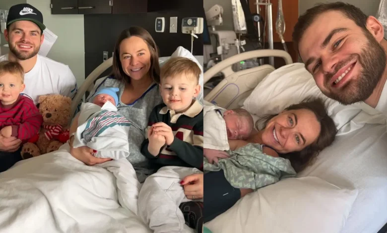 Red Wings’ Alex DeBrincat and wife Lyndsey welcome third child together