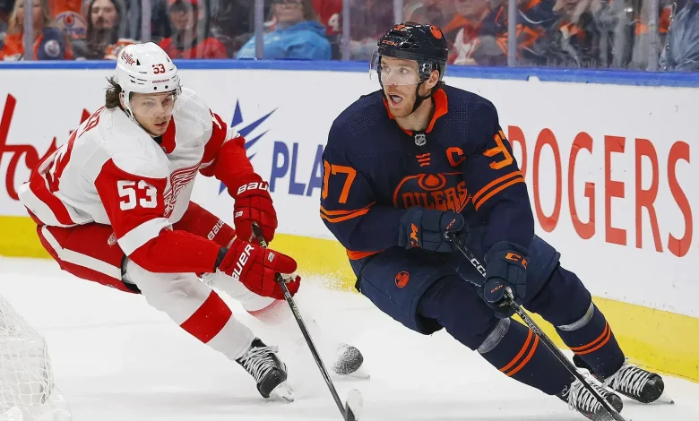 Red Wings Try To Extend Point Streak To Six in Road Clash With McDavid, Oilers
