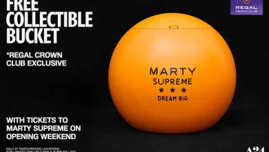 Regal Crown Club Free ‘Marty Supreme’ Ping Pong Ball Popcorn Bucket