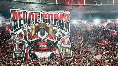 Rei de Copas: veja o mosaico da torcida do Flamengo no Maracanã