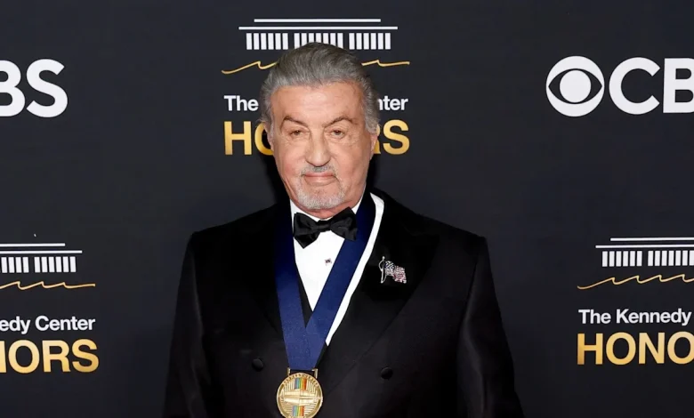 Rocky star Sylvester Stallone, 79, uses cane in public for first time during award ceremony