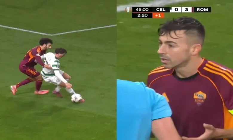Roma, rigore molto dubbio per il Celtic: forti proteste di Hermoso ed El Shaarawy