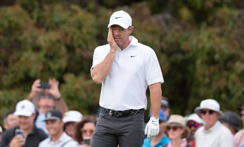 Rory McIlroy nine strokes behind Australian Open leaders after strange encounter with banana peel in Melbourne