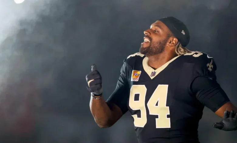 Saints DE Cam Jordan continues talking smack with Panther OL after sideline tussle