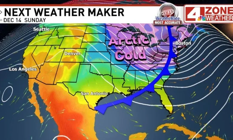 San Antonio big weekend weather swing with strong cold front