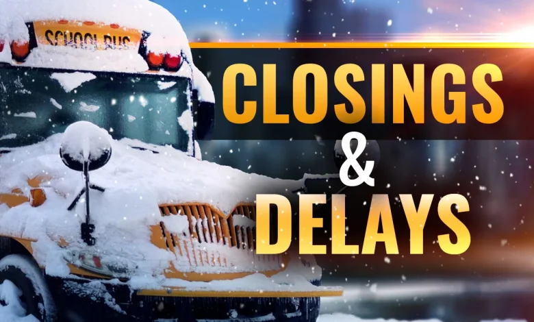 School Delays for Friday, Dec 5th