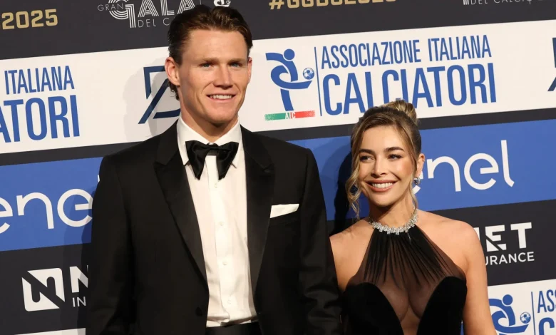 Scott McTominay's girlfriend stuns in see-through dress as he wins huge award