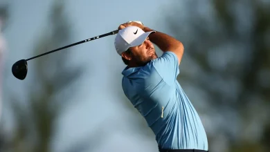 Scottie Scheffler testing driver under tournament competition at Hero