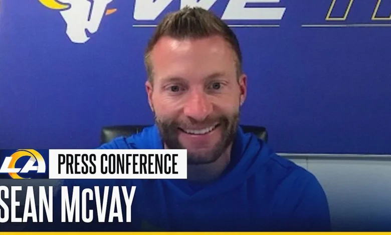 Sean McVay talks about Davante Adams' game status, welcoming his newborn son & primetime Seahawks matchup
