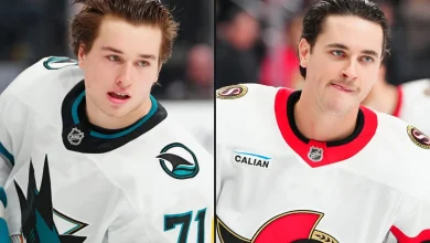 Sharks, Senators ditch helmets for warmups in Vegas. Did they break an NHL rule? - The Athletic