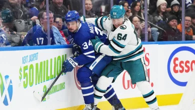 Sharks Set To Push Back Against Matthews, Maple Leafs' 10-Game Hot Streak