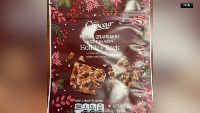 Silvestri Sweets issues recall of two holiday bark flavors sold at Aldi stores nationwide due to potential addition of undeclared allergens