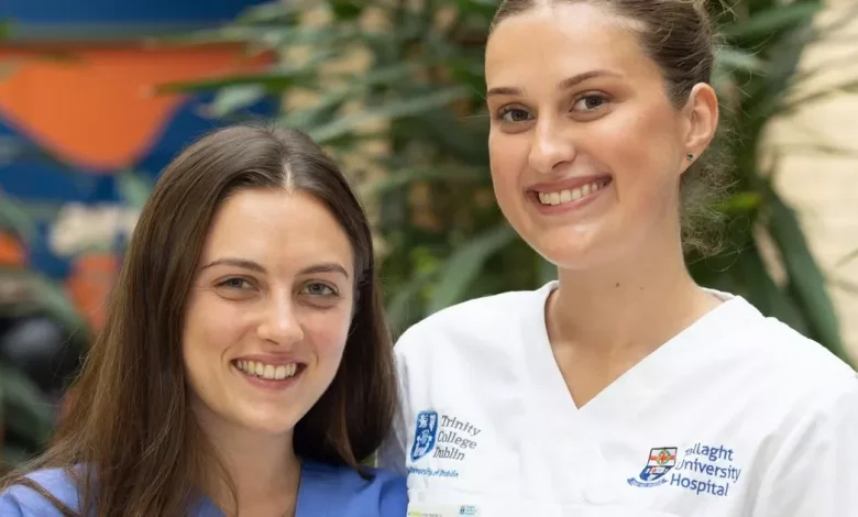 Sisters celebrate huge milestone as they train side-by-side at Tallaght University Hospital