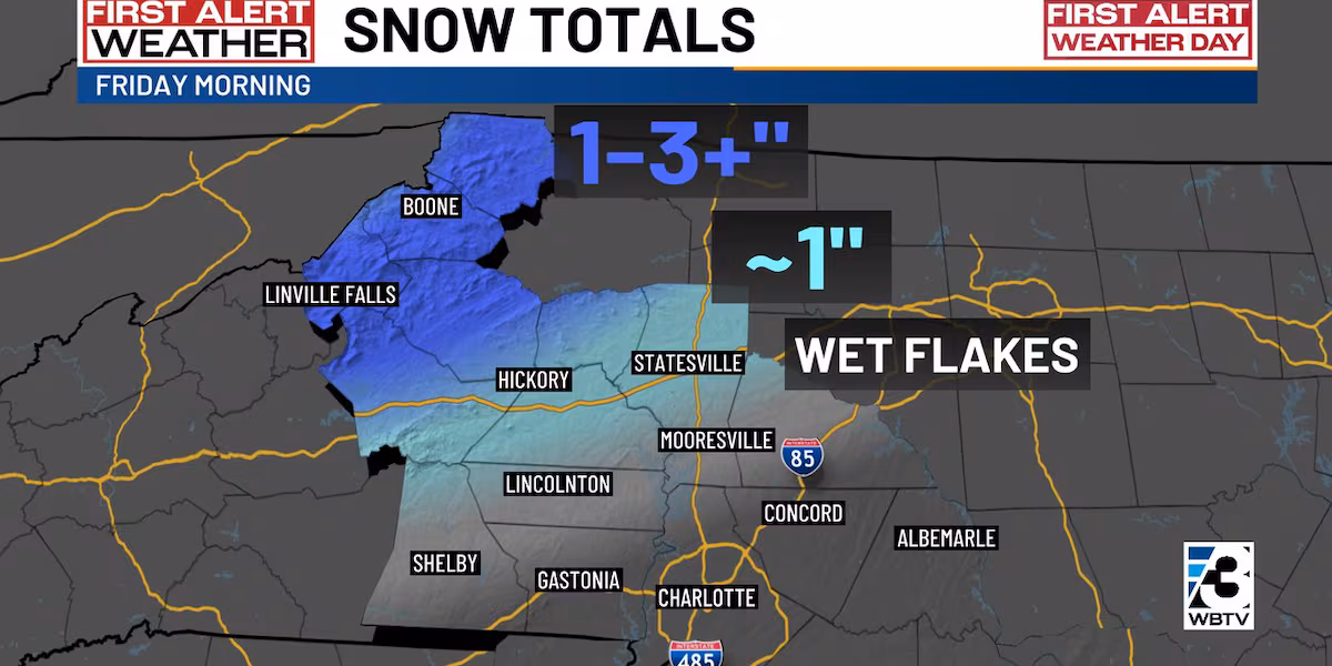 Snow expected in North Carolina mountains: Here’s where and how much