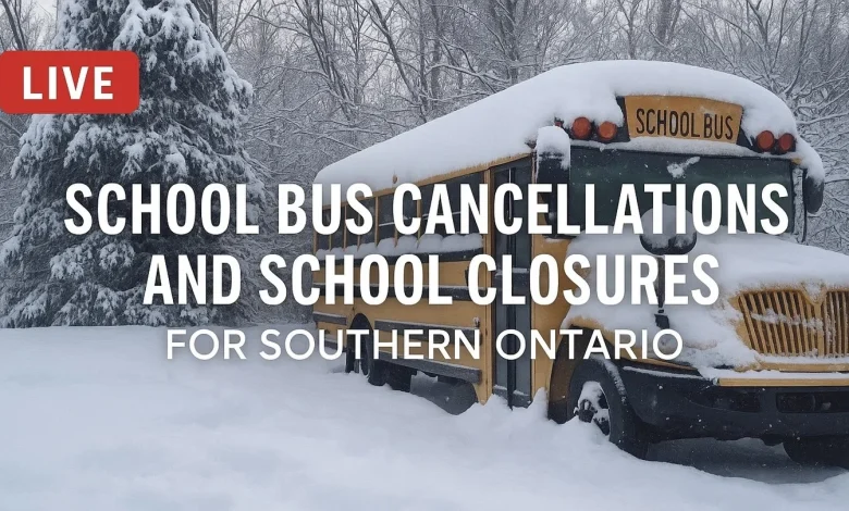 Southern Ontario: School Bus Cancellations and Closures for Friday, November 28, 2025