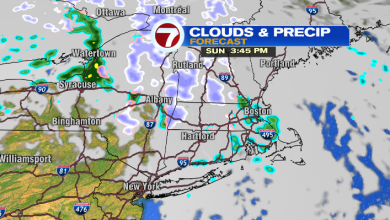 Spotty rain, snow Sunday before drier Monday